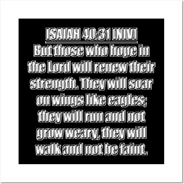 Isaiah 40:31 NIV: New International Version Wall Art by Holy Bible Verses